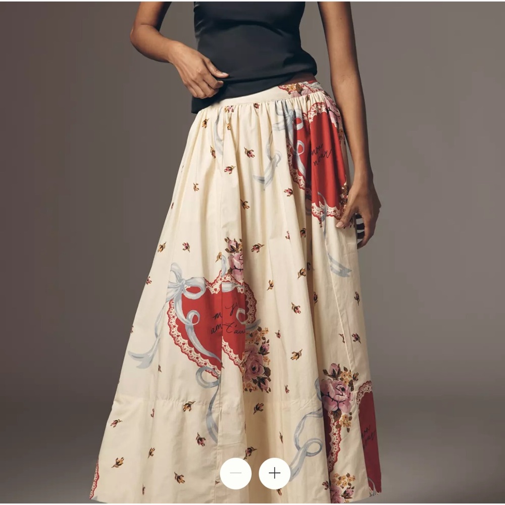 Mauve The Jacie Poplin Printed Maxi Skirt by Maeve Size M